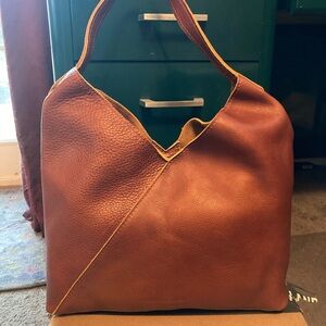 Portland leather Naomi bag in sienna OS